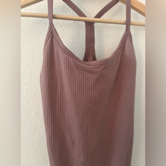 Workout tank top built in bra mauve women size small - Picture 2 of 5